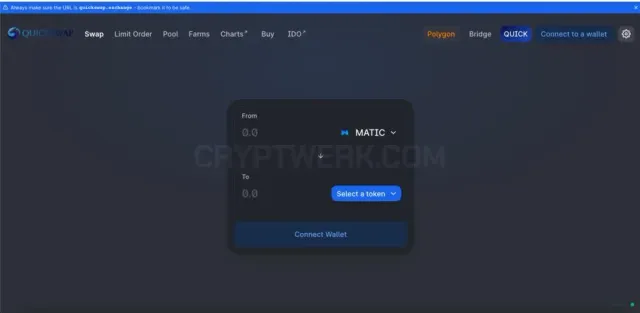 QuickSwap website