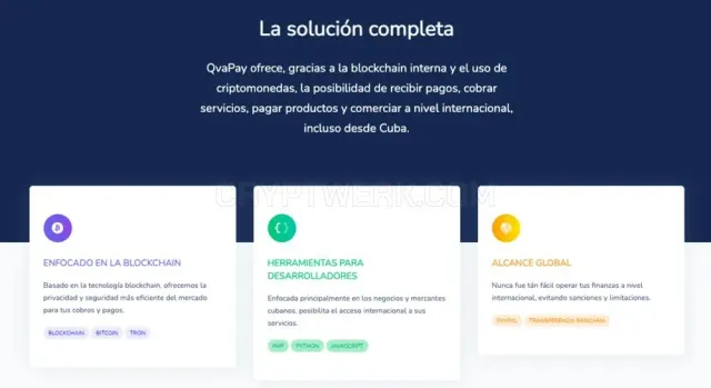 QvaPay website