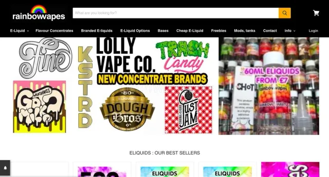 Rainbowvapes website