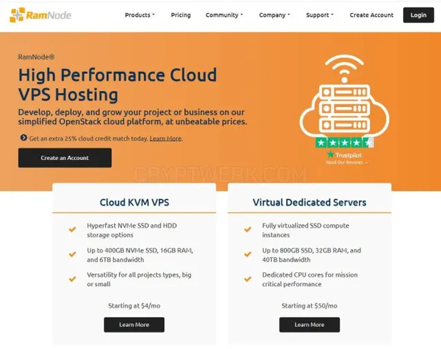 RamNode website