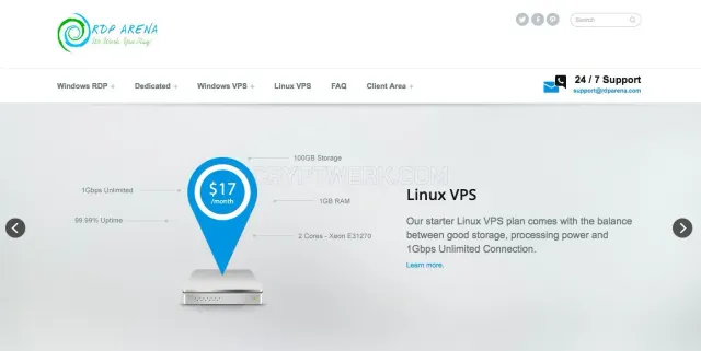 RDP Arena website