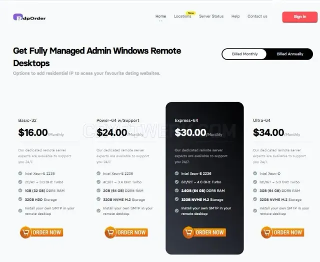 Rdporder website