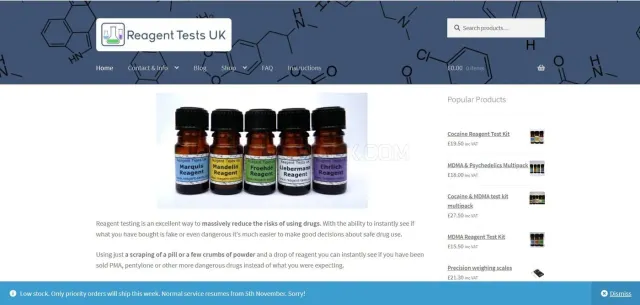 Reagent Tests UK website
