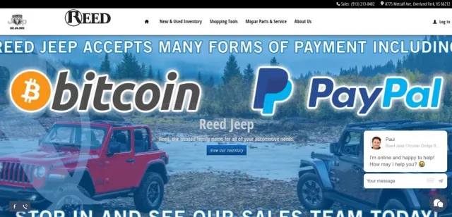 Reed Jeep Chrysler Dodge Ram website