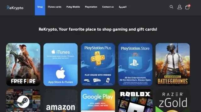 reKrypto Shop website