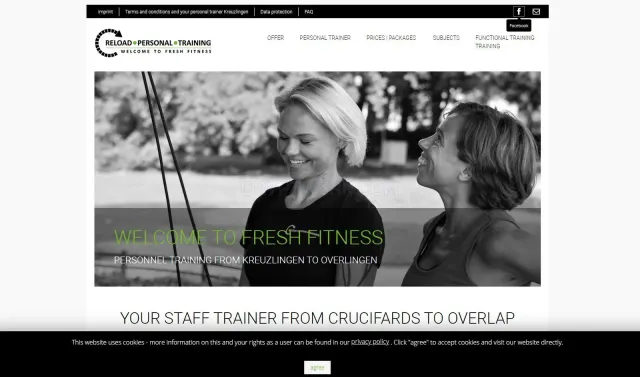 Reload Personal Training website