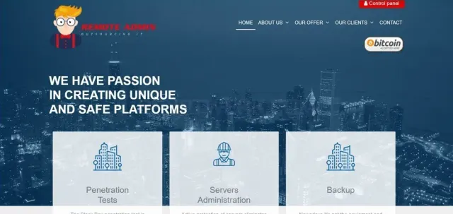 Remote Admin website