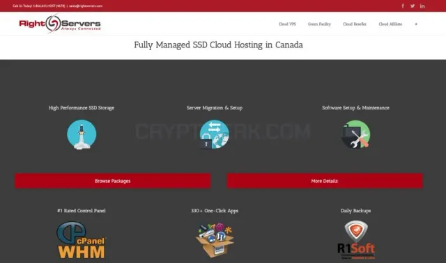 Right Servers website