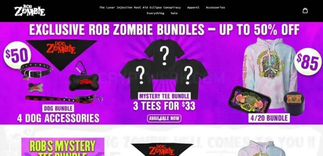 Rob Zombie store website