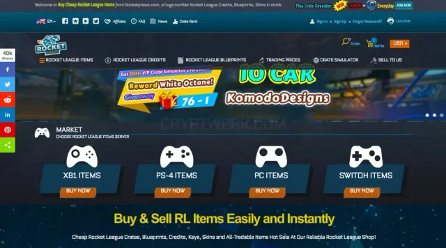 RocketPrices website