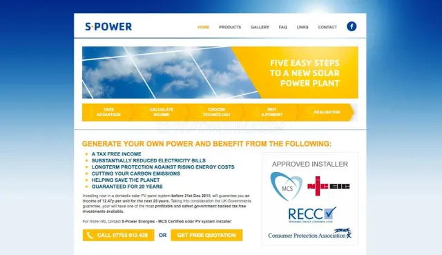 S-Power Energies website