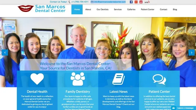 San Marcos Dental Center website