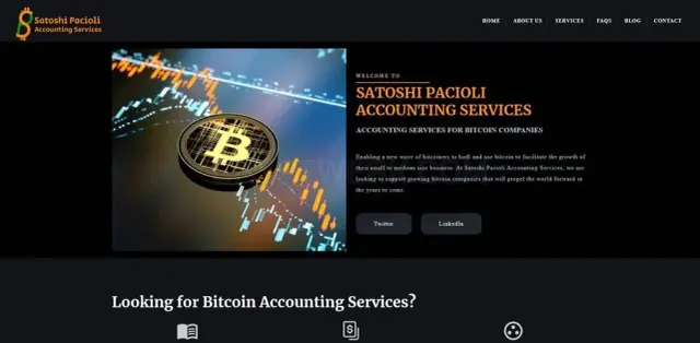 Satoshi Pacioli Accounting Services website