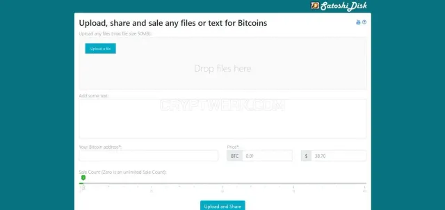 SatoshiDisk website