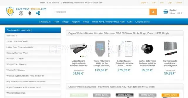Save your Bitcoins website