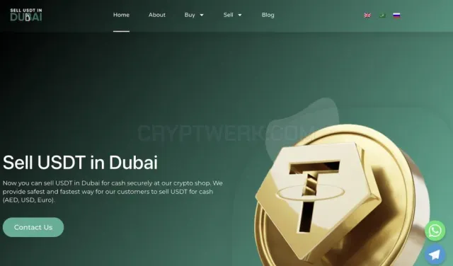 Sell USDT in Dubai website