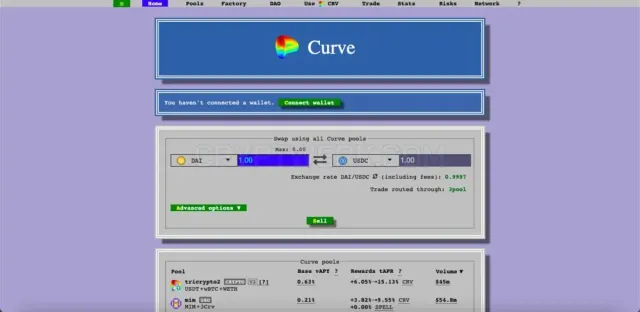 Curve.fi website