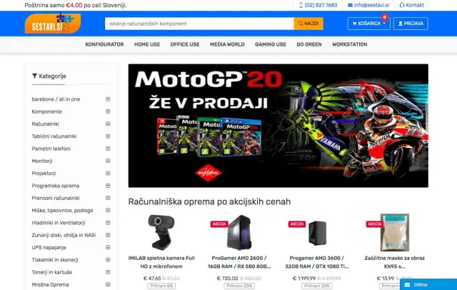 Sestavi.si website