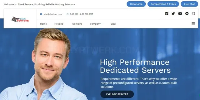 SharkServers website
