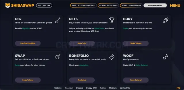 ShibaSwap website