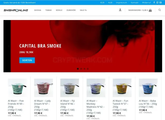 Shisha Frog website