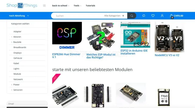 Shopofthings.ch website