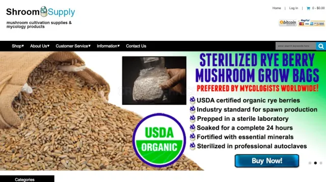 Shroom Supply website