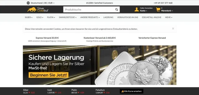 Silver Gold Bull website