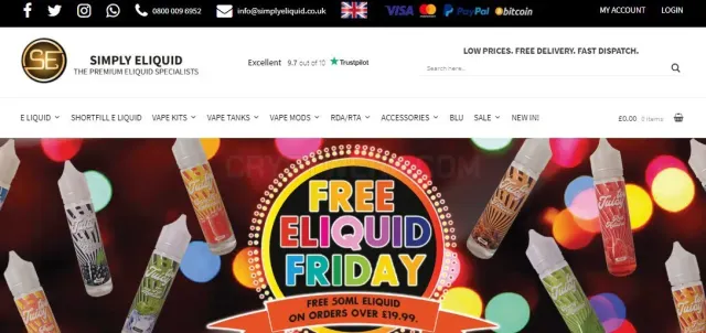 Simply Eliquid website
