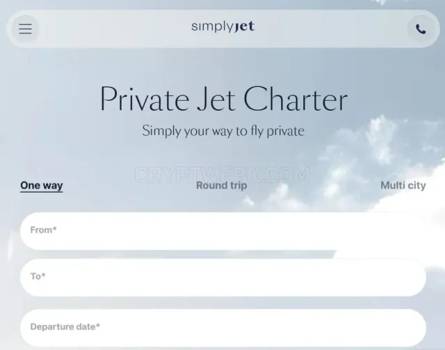 Simply Jet website