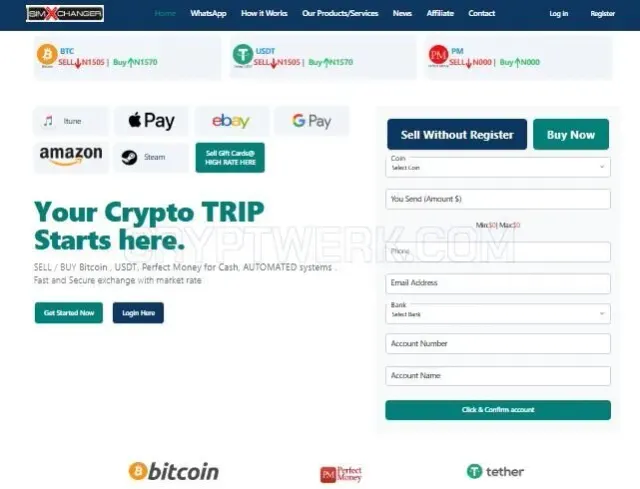 SimXchanger website