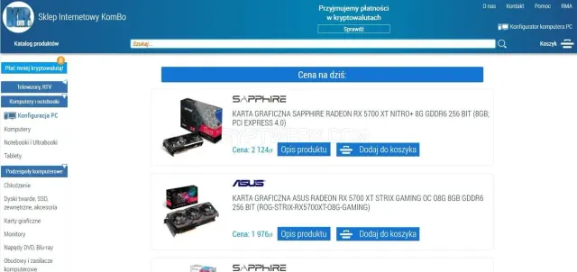 Sklep Internetowy KomBo website