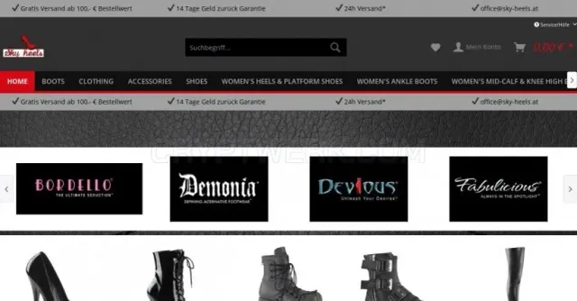 Sky heels website