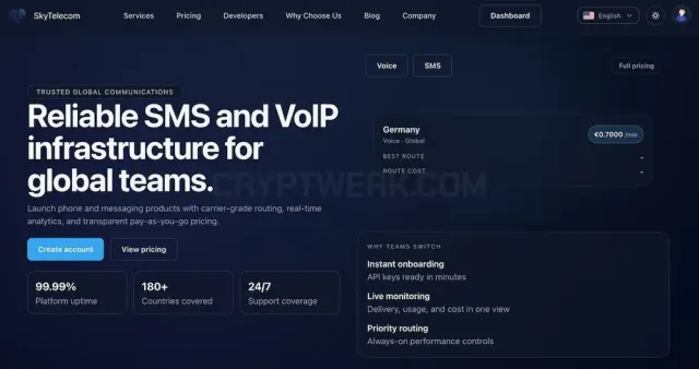 SkyTelecom website