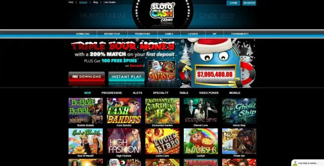 Sloto Cash Casino website