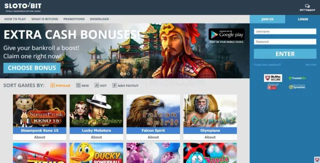 SlotoBit website