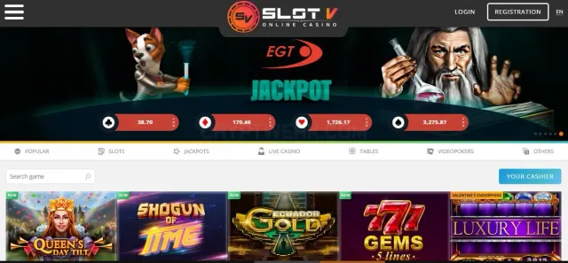 SlotV Casino website