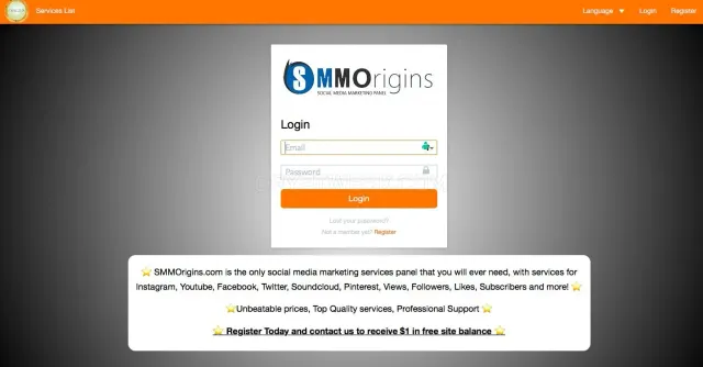 SMMOrigins website