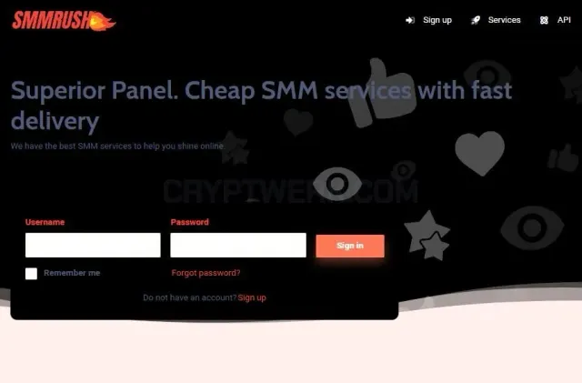 Smmrush website
