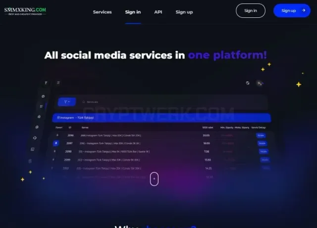 Smmxking website