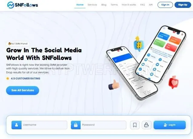 SNFollows website
