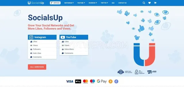 SocialsUp website