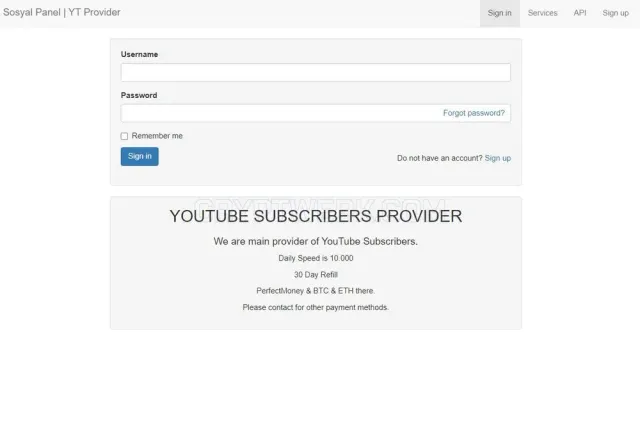 SosyalPanel website