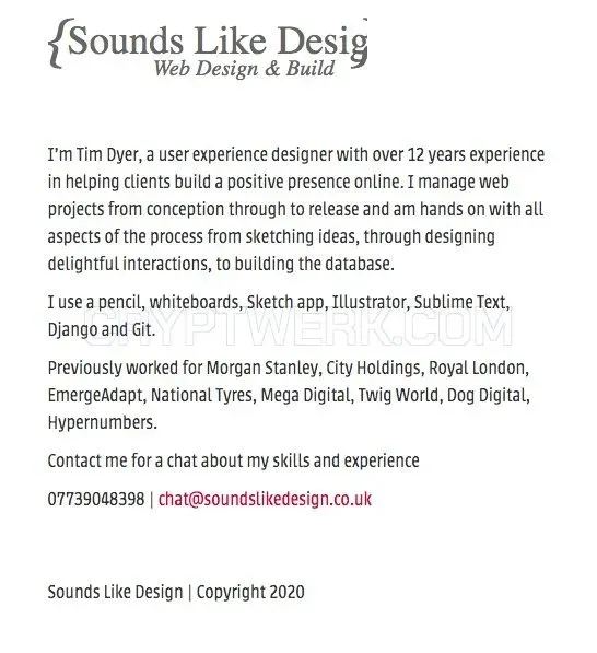 Sounds Like Design website