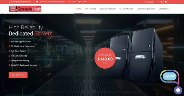 SpeedeHost.Com website