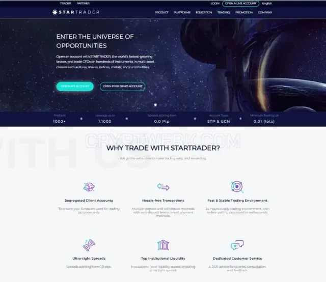 STARTRADER website
