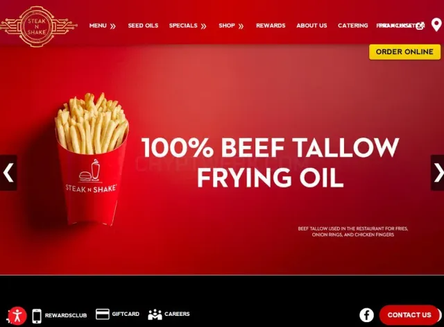Steak n Shake website