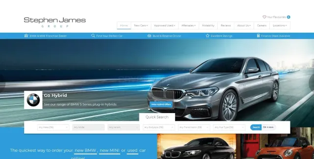 Stephen James BMW – London and Kent website