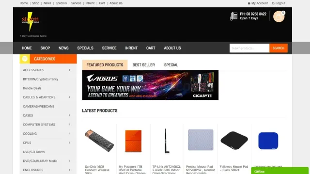 Storm Computers website
