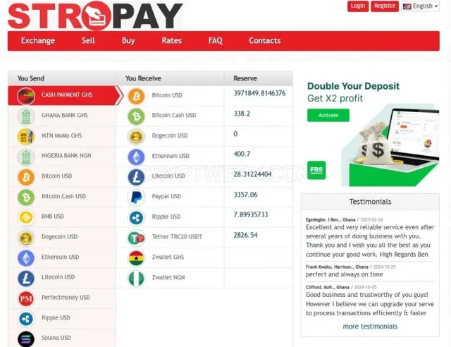 Stropay website